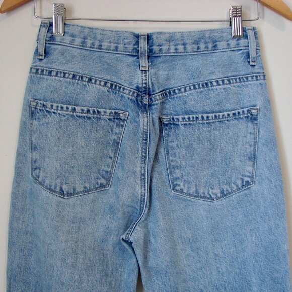 J Brand Joan High Rise Wide Leg Jeans Blissed Out Boho Raw Frayed Hem Tall 26 - Picture 12 of 15